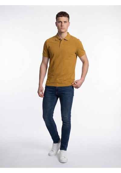 Regular Fit Erkek Polo K.kol Camel