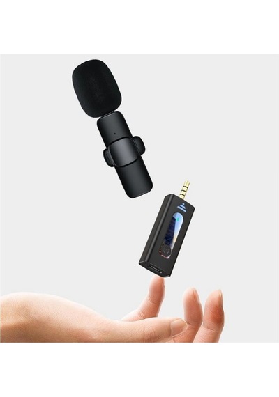 Platoon Pl-2703 K35 Wireless Jaklı Tak Çalıştır Aux Girişli Kablosuz Mini Taşınabilir Yaka Mikrofonu