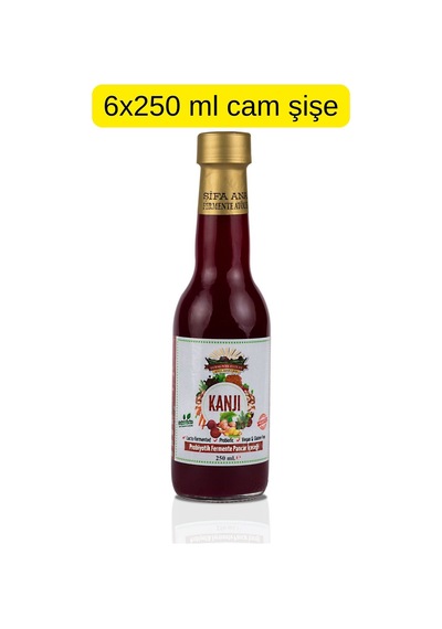 6 Adet Pancar Kanji 250ml. Cam Şişede