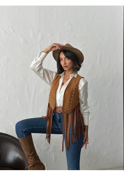 Verymoda Suni Kürk Mont Şık Ve Modern Kışlık Dış Giyim Vmf1806 Taba