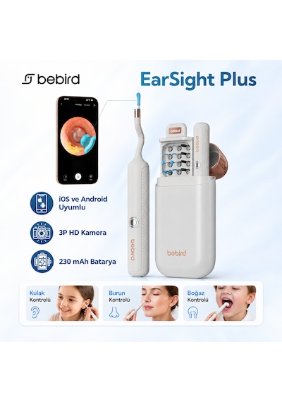 Bebird Earsight Plus Hd Kameralı Akıllı Görsel Kulak Temizleme Cihazı- Beyaz