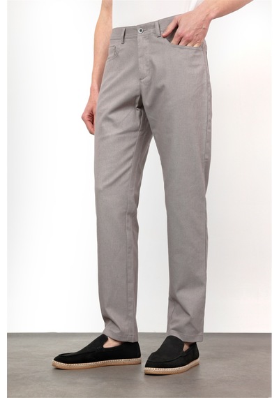 İmza Gri 5 Cep Slim Fit Pamuklu Pantolon 1003260170