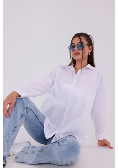 Rima Kadın Trend Gömlek Beyaz