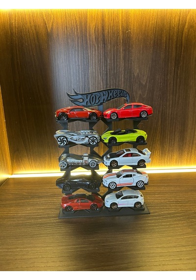 Hot Wheels Uyumlu 10 Araçlık Stand 1/64 Siyah R3d-001-bli