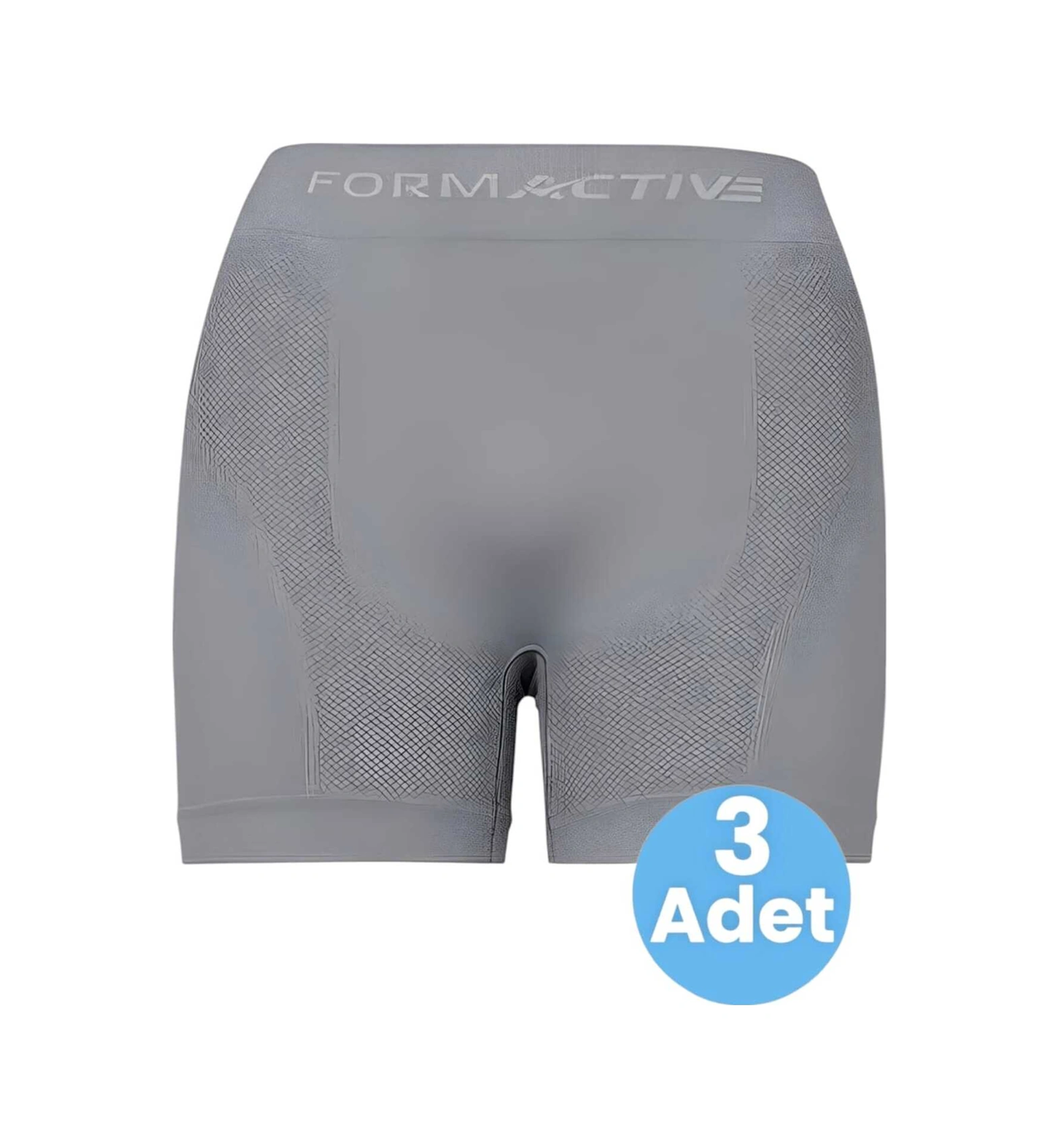 Tezzgelsin Erkek Dikişsiz/seamless Nefes Alabilen Boxer 3 Adet Gri
