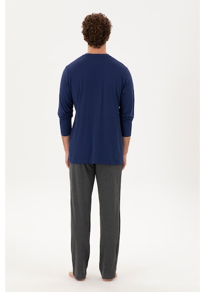 U.s. Polo Assn. Erkek Lacivert Pijama Takım 50301731-vr033 Lacivert