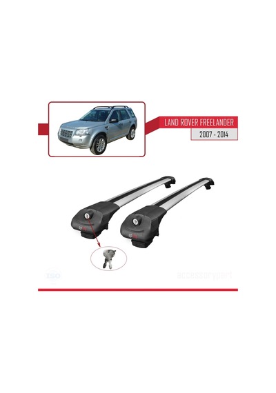 Land Rover Freelander 2007-2014 Arası İle Uyumlu Ace-1 Ara Atkı Tavan Barı Gri