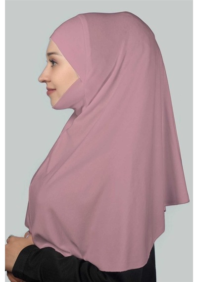 Altobeh Hazır Türban Peçeli Pratik Eşarp Tesettür Nikaplı Hijab - Namaz Örtüsü Sufle (XL) - Koyu Pembe