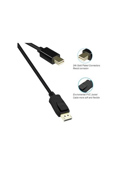 1.5 Metre Mini Displayport To Displayport Kablosu Dp To Mdp