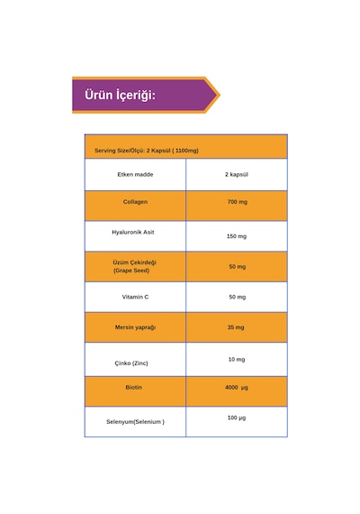 Afye Collagen Kolajen Hyaluronic Acid Complex 60 Bitkisel Kapsül