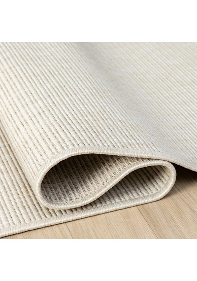 Düz Krem Jüt Görünümlü Modern Halı - L663krbo