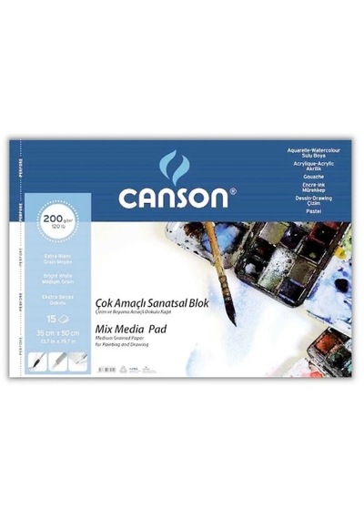 Canson Resim Defteri 35 x 50 15 YP 200 G Spiralli