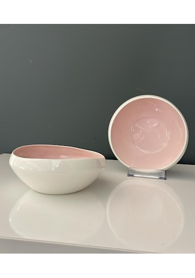 Tantitoni Sky Pembe Porselen 2 Li Kase Seti 14.4 Cm