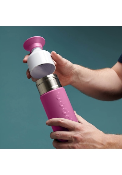 Dopper Insulated Yalıtımlı Termos Şişe 350 Ml - Pelikan Pembesi Koyu Pembe / Beyaz