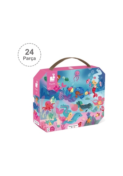 Janod 24 Parça Çantalı Puzzle Deniz Kızı