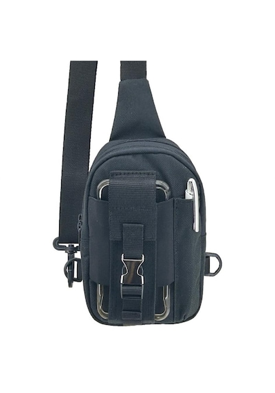 Taktikal 610d Cordura Göğüs Ve Sırt Çantası Siyah Çok Renkli