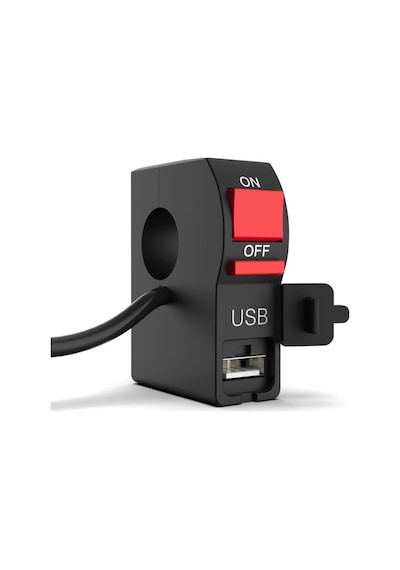 Motosiklet & Scooter Çift Fonksiyonlu Açma/kapama Anahtarı + 5v 2a Hızlı Usb Şarj Soketi