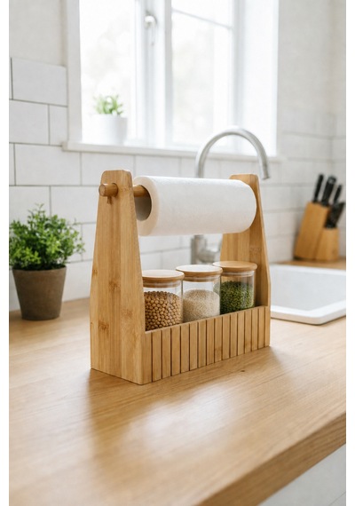 Bambu Kağıt Havluluk Ve Peçetelik Organizer 26,5x10x25 Cm Çok Amaçlı Mutfak Düzenleyici, Ahşap Tezgah Üstü Saklama Rafı, Bambu Organizer Standı Bej Bej Bambu Kağıt Havluluk Ve Peçetelik Organizer 26,5x10x25 Cm Çok Amaçlı Mutfak Düzenleyici, Ahşap Tezgah Üstü Saklama Rafı, Bambu Organizer Standı Bej Bej