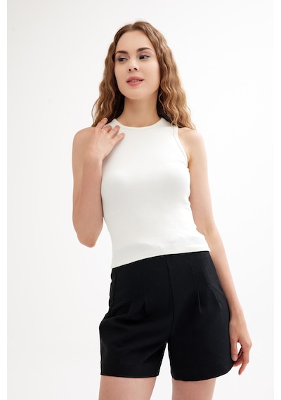 Cotenconcept Halter Yaka Fitilli Fitted Askılı Tişört-beyaz Beyaz