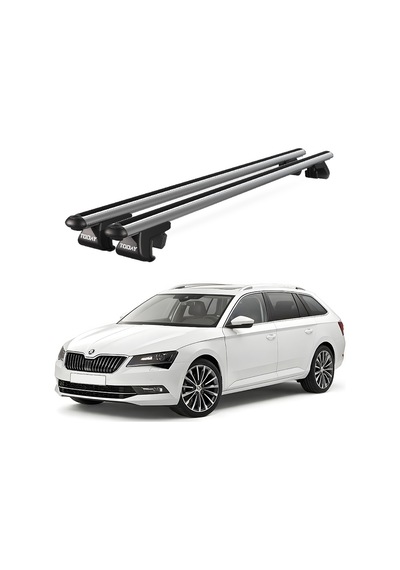 Venüs Skoda Superb Sw 2015 Ve Sonrası Uyumlu Gri Ara Atkı Port Bagaj Tavan Barı