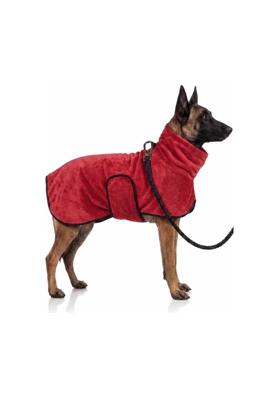 3'lü Köpek Kurulama Seti Bornoz-havlu-pati Eldiveni Süper Su Emici Yaz-kış Set Bordo