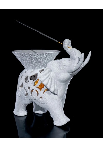 Fil Figürlü Dekoratif Tütsülük - 3d Baskı