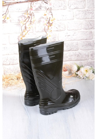 Fort 1199 Ulaş 37 Cm Uzunluk Pvc %100 Su Geçirmez Tarım Çiftçi Sulama İş Çizmesi Haki