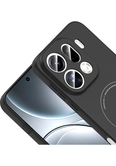 Adige Oppo Find X9 Pro Kılıf Elio Kablosuz Şarj Özellikli Kamera Korumalı Sert Pc Siyah