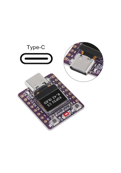 Esp32-c3 Oled Wifi Bluetooth Board Esp32-c3 0,42 İnç Oled Geliştirme Kartı