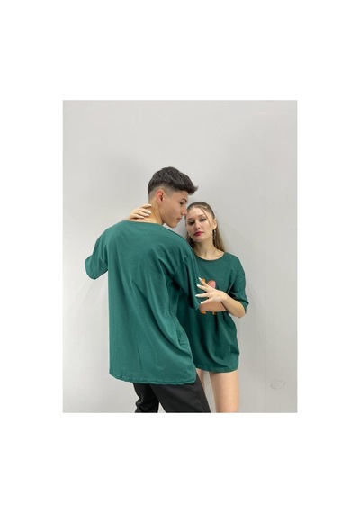 Flood Of Style Unisex Tshirt Yeşil Tom Ve Jerry Baskılı Sevgili Çift Kombini 2 'li Set