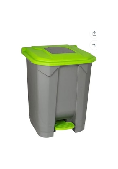 Planet Pedallı Çöp Kovası 50 Lt Konteyner Yeşil