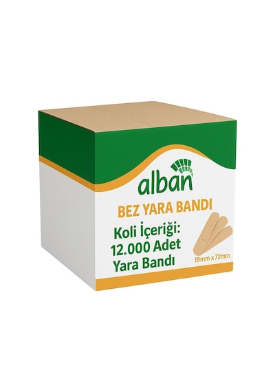 Alban Bez Yara Bandı Toptan Koli 1.200 Paket 10'lu Toplam 12.000 Adet