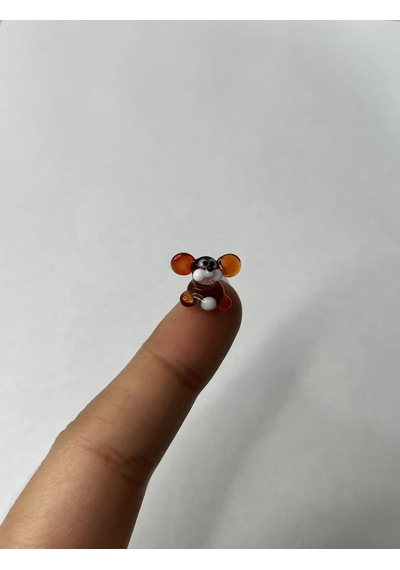 El Yapımı Mini Murano Cam Fare Biblo A146-04