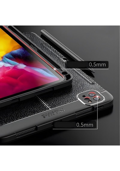 Apple Uyumlu iPad, Pro 12.9 2021 5.nesil Kılıf Deri Görünümlü Şık Tasarım Tablet Kılıfı Kapaklı Kılıf