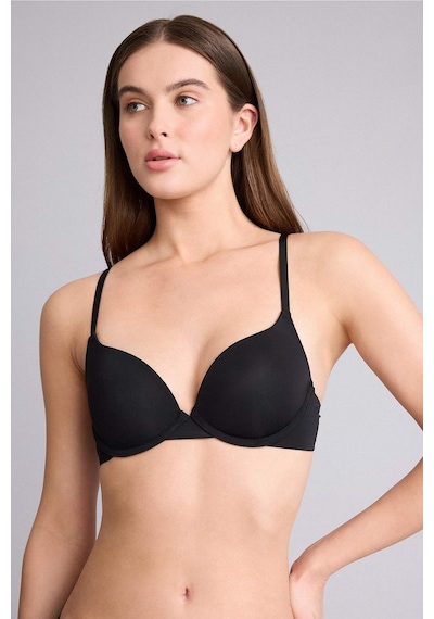 Defacto Micro Kaplı Yarım Dolgulu Balenli Tişört Bra Z3350az26spbk81 Siyah-bk81