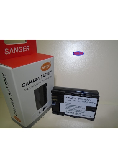Canon 5D 6D 7D için Sanger Lp-E6 Batarya