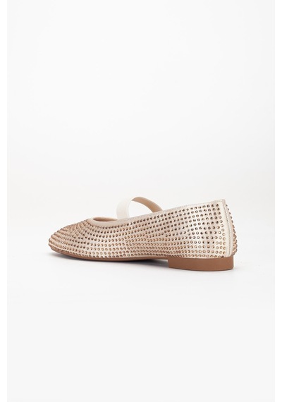 Dilimler Ayakkabı Kadın Babet Gold Saten Taşlı Elastik Bantlı Yuvarlak Burun-3727 Gold Altın Dilimler Ayakkabı Kadın Babet Gold Saten Taşlı Elastik Bantlı Yuvarlak Burun-3727 Gold Altın