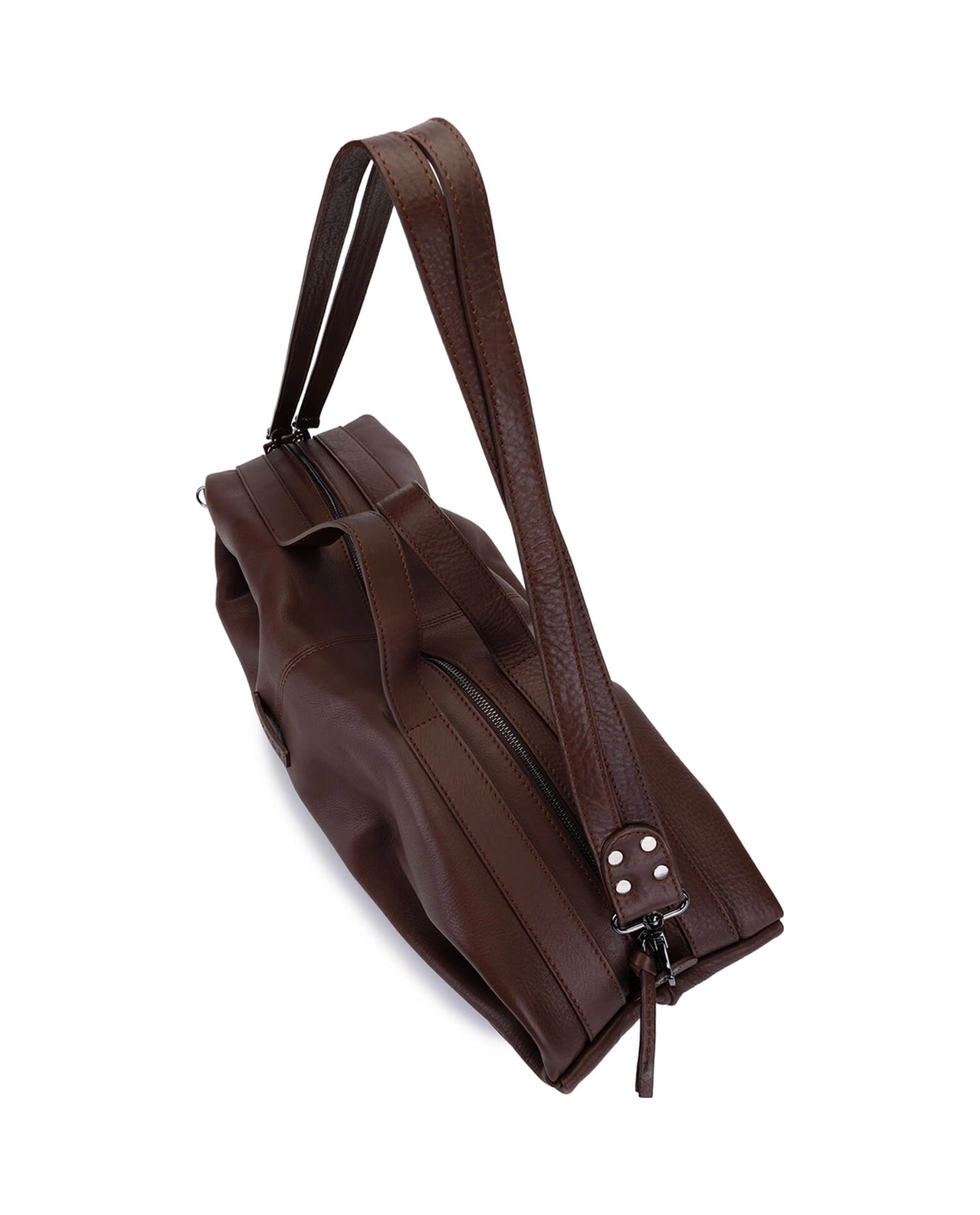 Bruno Shoes Bruno Rossi Bag Unisex Hakiki Deri Kahverengi Sırt & El Çantası 1048 R88 Cnt Sk25-26 Caffe Kahverengi