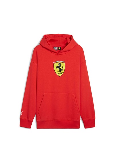 Puma Ferrari Race Bigshield Hdie Erkek Günlük Sweatshirts 62705402 Kırmızı 62705402 Kırmızı