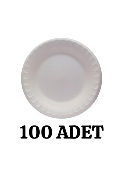 Köpük Tabak 100'lü Yuvarlak 17 Cm Kullan At Tabak Diğer