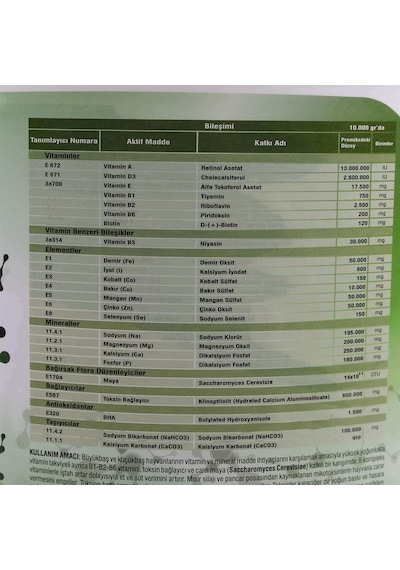 Vetasupra Bt-sacc Canlı Maya Alaşımlı Vitamin-mineral İçerikli Hayvan Yem Katkı - 10 Kg Kraft Paket