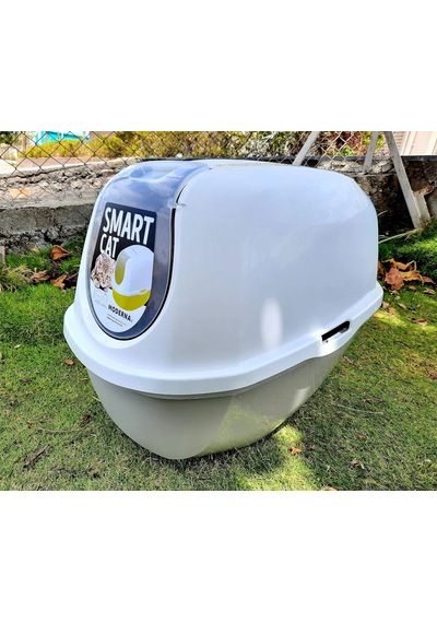 Smart Kapalı Kedi Tuvaleti - Gri 53 Cm