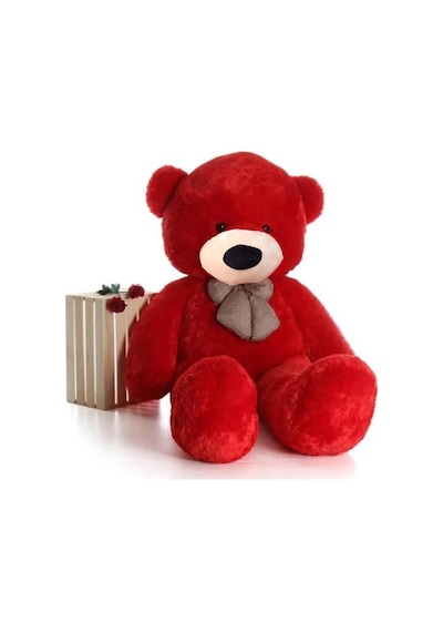Papyonlu Sevimli Peluş Şaşkın Ayı 80 Cm - Sevgiliye Özel Hediye 001