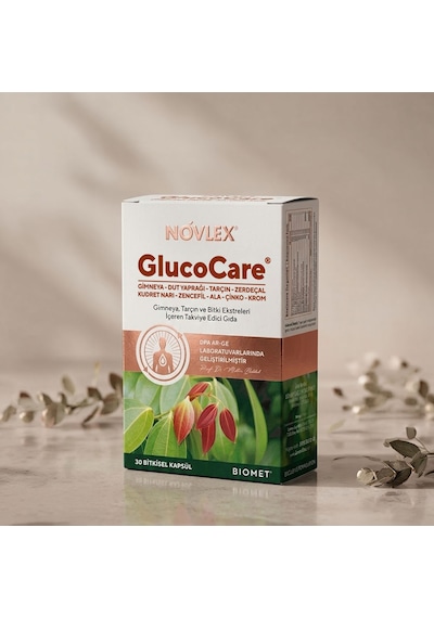 Novlex Glucocare Gimneya, Tarçın Ve Bitki Ekstreleri İçeren Takviye Edici Gıda - 30 Kapsül