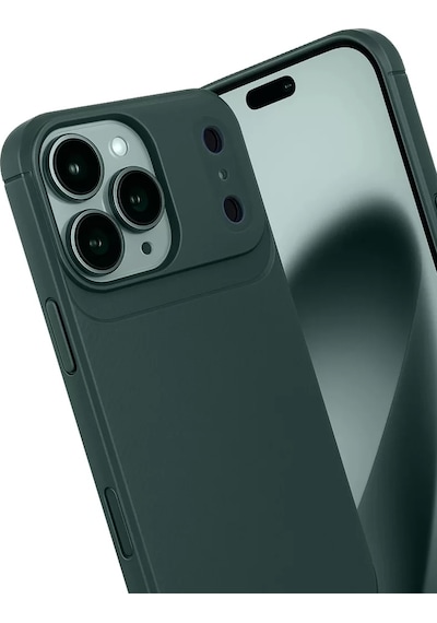 Newface Apple İphone 17 Pro Max Auto Focus Karbon Kapak - Koyu Yeşil
