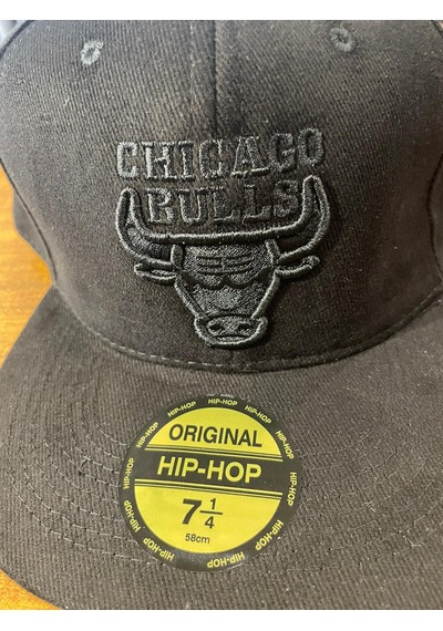 Hamze Chicago Bulls Nba Nakış Hip Hop Snapback Rapper Şapka Cap Siyah - Siyah