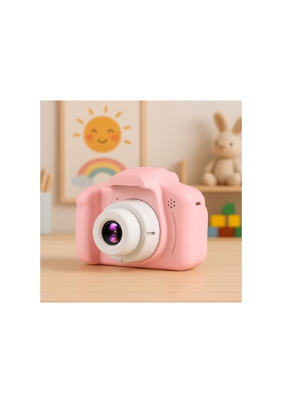 Renkli Mini Çocuk Fotoğraf Makinesi Taşınabilir Kamera Hediyelik Eğlence Pembe - 785803001