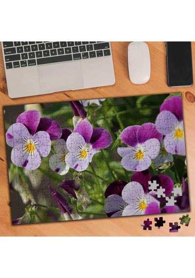 Mor Menekşeler 240 Parça Puzzle Yapboz-3401542