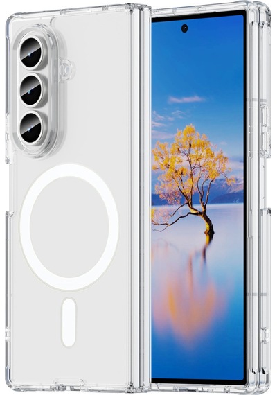 Newface Samsung Uyumlu Galaxy Z Fold 7 Kılıf Magneticsafe Şeffaf Silikon - Şeffaf Şeffaf