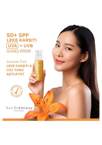 Leke Karşıtı Ve Nemlendirici Spf 50 Zambak Özlü Güneş Kremi 75ml Arbutin Niac %1 - Tk